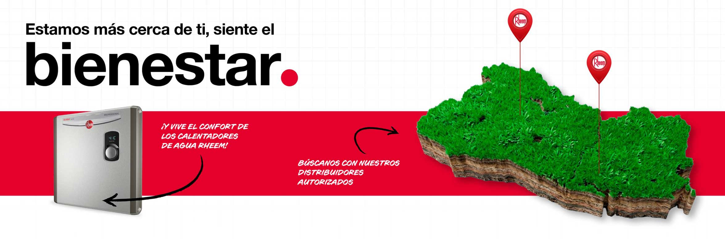 Disfruta del bienestar de los calentadores Rheem.